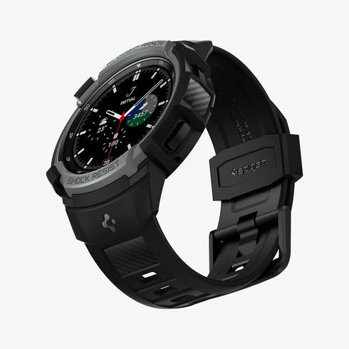 ACS06488 - Galaxy Watch 6 Classic (47mm) Case Rugged Armor Pro in black showing the front
